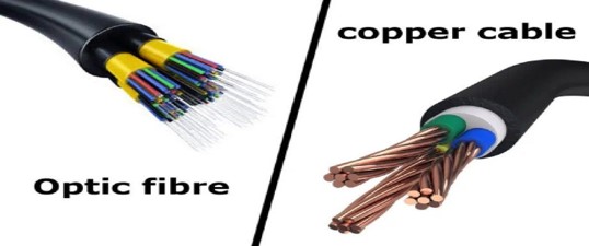 Comparison of optic fibre and copper cable
